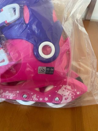Patines Niña Oxelo Play 3 Rosa Talla 32-34