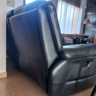 Sofá reclinable piel 3 plazas