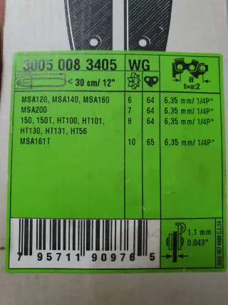 Espada y Cadena Stihl 30cm 12 1.1