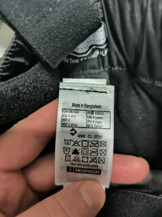 Pantalón de esquí negro 4 años