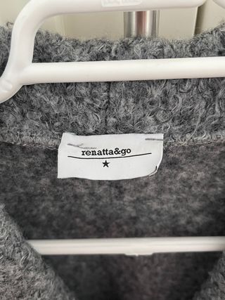 Abrigo largo gris de paño