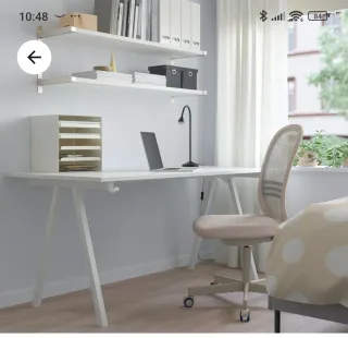 Escritorio Ikea Trotten Gris/Beige 160x80