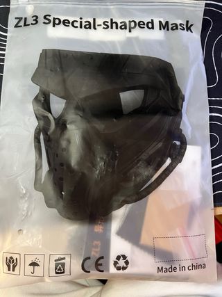 Máscara Airsoft Negra Táctica