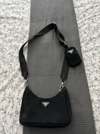 Bolso Prada Negro Nylon con Neceser
