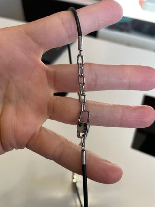 Collar Lotus Plata y Negro Hombre