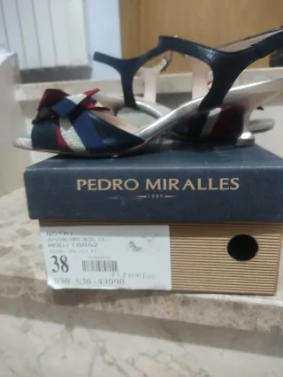 Sandalias Pedro Miralles Azul y Dorado