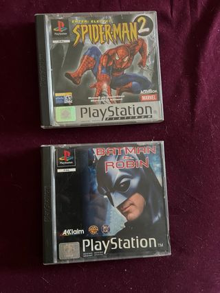 Lote 2 Juegos PS1: Spider-Man 2 y Batman & Robin