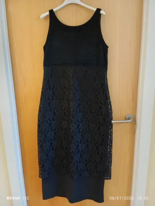 Top fiesta cuello alto dorado Vestido largo