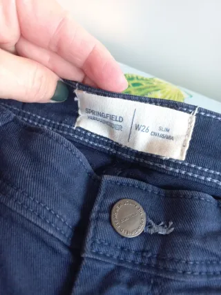 Pantalón chino hombre azul, talla w26, slim