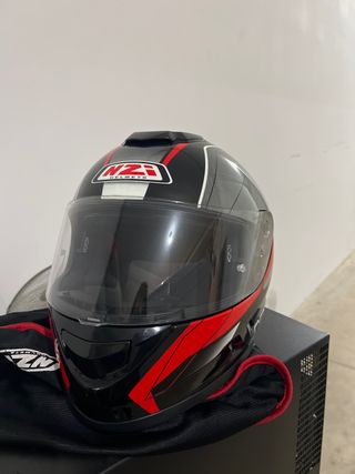 Casco Moto NZI Negro y Rojo