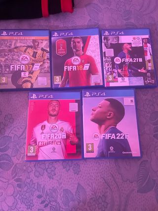 Pack 5 Juegos FIFA PS4: 17, 18, 20, 21, 22