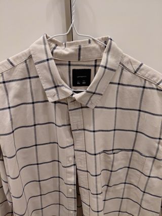 Camisa cuadros beige Lefties XL