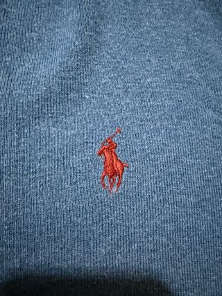 Maglione Polo Ralph Lauren Blu V-neck Cotone L