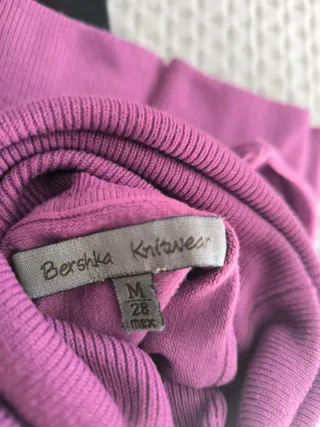 Jersey cuello vuelto rosa