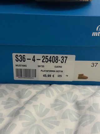 Botines Mustang Plataforma Marrones Talla 37