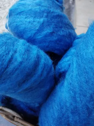 1kg/ 3 Madejas Mohair Azul