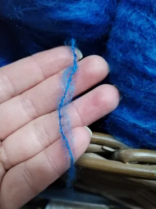 1kg/ 3 Madejas Mohair Azul