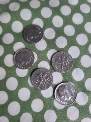 Lote de 5 monedas antiguas