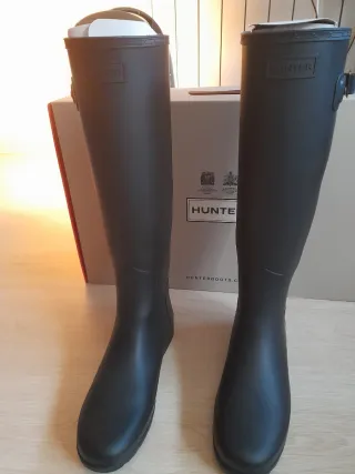 Botas de agua Hunter negras mujer
