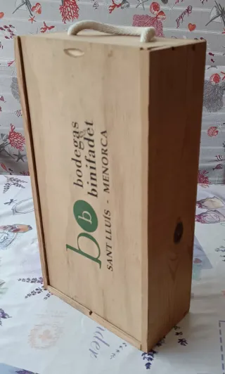 Caja de madera para 2 botellas de vino