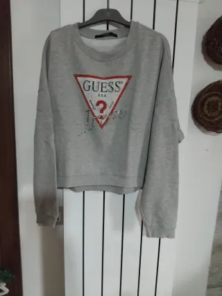 Felpa Guess donna grigia con logo