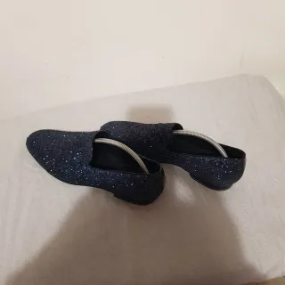 Scarpe Jimmy Choo glitter blu Tg 42