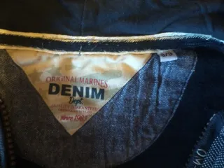 Felpa con zip effetto denim