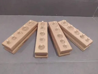 Cilindros de botón de madera Montessori, 20 piezas