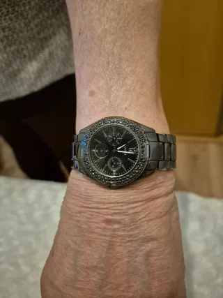 Reloj Guess Mujer Negro y Plateado