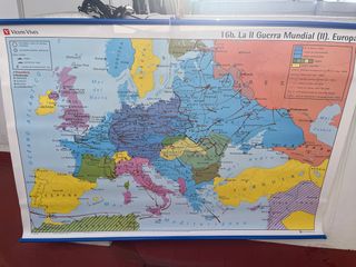 Mapa escolar II Guerra Mundial Europa