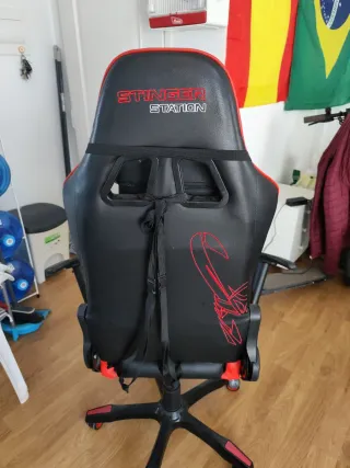 Silla Gamer Youtuber Negra y Roja