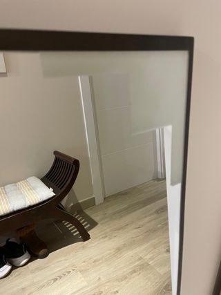 Espejo de pared madera y cristal