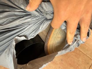 Chimenea de leña metálica negra