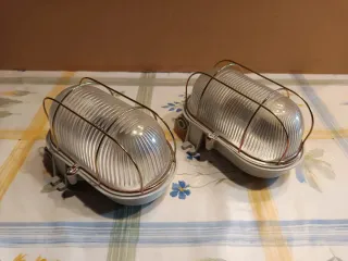 Coppia plafoniere ovali