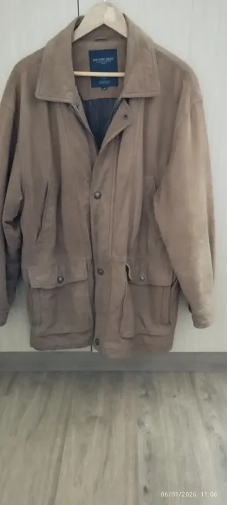 Chaquetón de Ante Beige Talla M