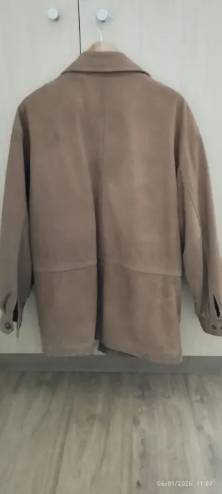 Chaquetón de Ante Beige Talla M