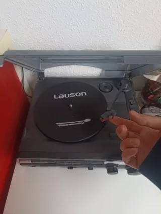 Tocadiscos Lauson Negro/Plata