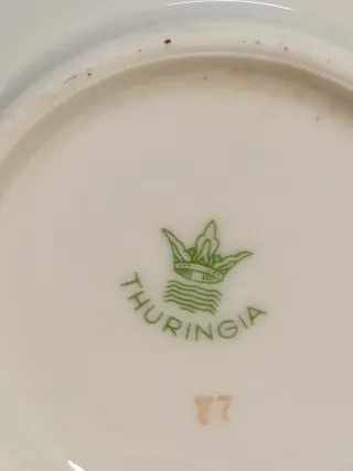 Servizio Tazze Porcellana Vintage Oro Bianco