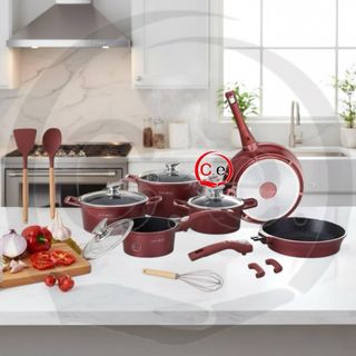 Batteria pentole Royalty Line 14 pz bordeaux