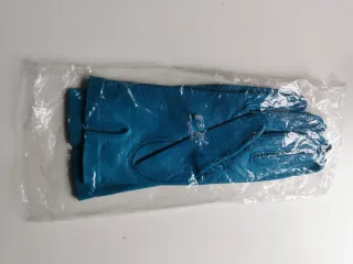 Guantes de cuero azul turquesa nuevos