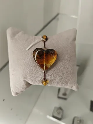 Braccialetto Ambra Baltica Cuore