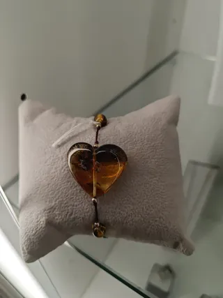Braccialetto Ambra Baltica Cuore