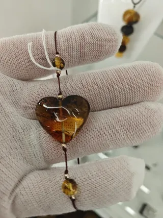 Braccialetto Ambra Baltica Cuore
