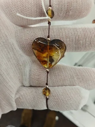 Braccialetto Ambra Baltica Cuore