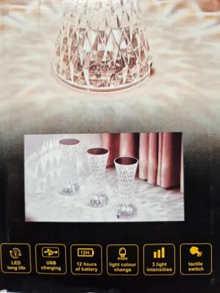 Lámpara Rose Diamond Táctil RGB