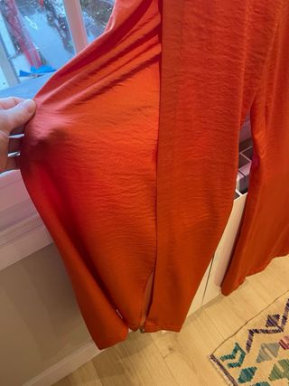 Pantalones palazzo satinados coral