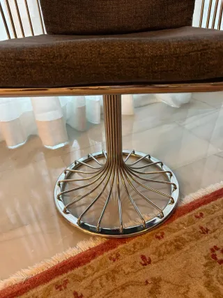 2 Sillas Giratorias Cromadas