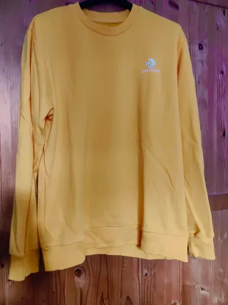 Felpa Converse Gialla Girocollo