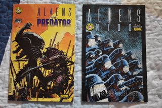 Lote 2 comics Aliens vs Predator y Aliens Nido
