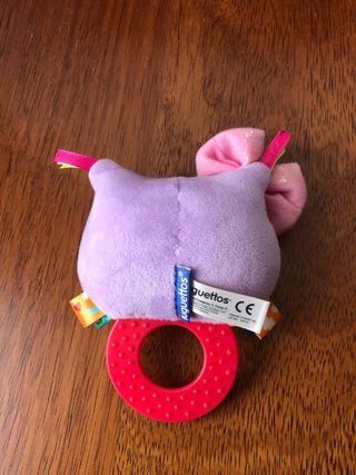 Libro de tela para bebés + sonajero búho Snooze